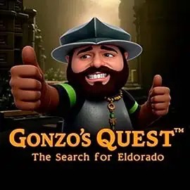 Gonzo's Quest slot logo by NetEnt at Great Slots Casino